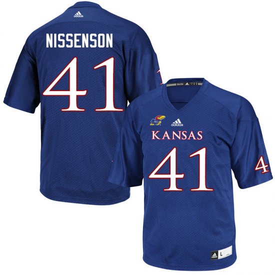 Cameron Nissenson #41 Kansas High School Jersey -Men Sizes Royal