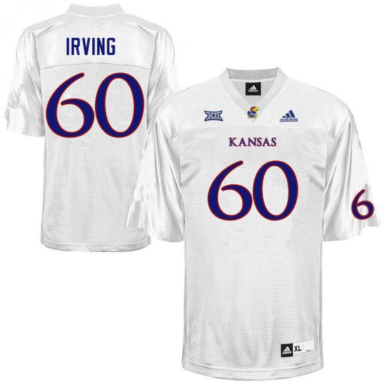 Mykee Irving #60 Kansas High School Jersey -Men Sizes White