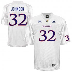 Terrence Johnson #32 Kansas High School Jersey -Men Sizes White