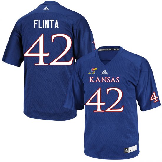 TJ Flinta #42 Kansas High School Jersey -Men Sizes Royal