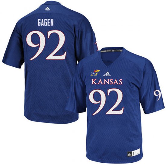 Donovan Gagen #92 Kansas High School Jersey -Men Sizes Royal