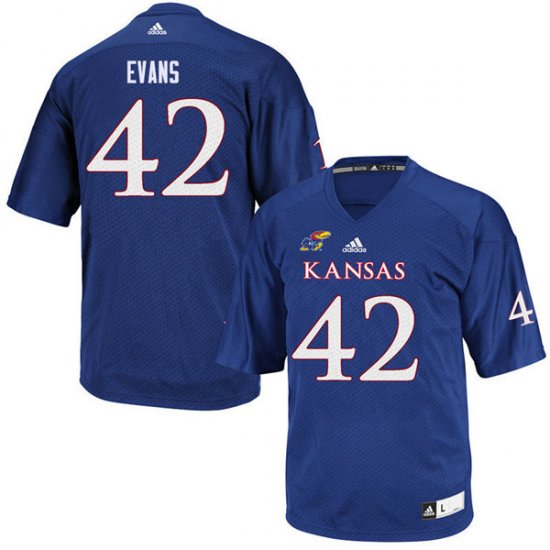 Ray Evans #42 Kansas High School Jersey -Men Sizes Royal