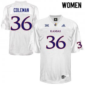 Bryce Coleman #36 Kansas High School Jersey -Women Sizes White