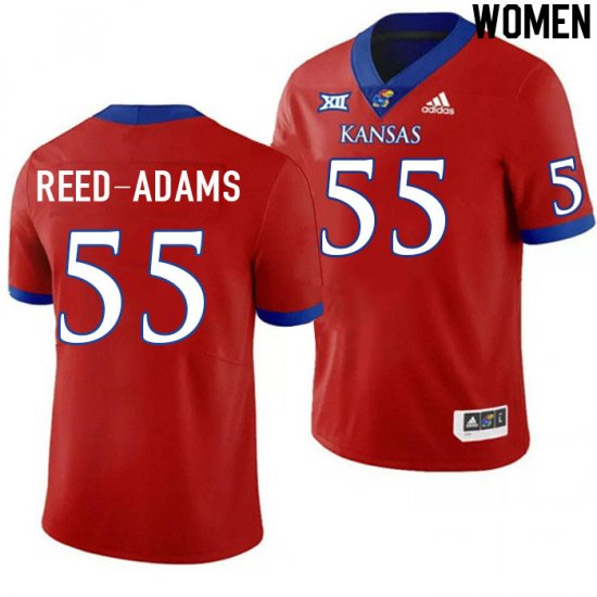 Ar\'maj Reed-Adams #55 Kansas High School Jersey -Women Sizes Red