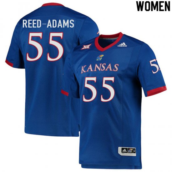 Ar\'maj Reed-Adams #55 Kansas High School Jersey -Women Sizes Royal