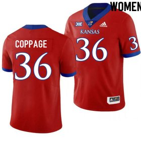 Isaiah Coppage #36 Kansas High School Jersey -Women Sizes Red