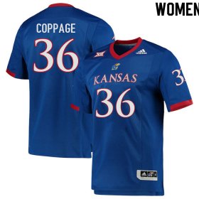 Isaiah Coppage #36 Kansas High School Jersey -Women Sizes Royal