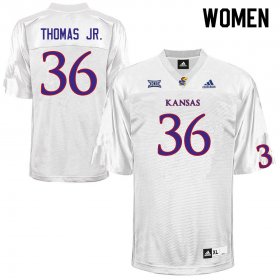 DeAndre Thomas Jr. #36 Kansas High School Jersey -Women Sizes White