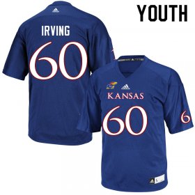 Mykee Irving #60 Kansas High School Jersey -Youth Sizes Royal