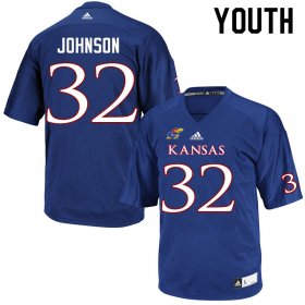 Terrence Johnson #32 Kansas High School Jersey -Youth Sizes Royal