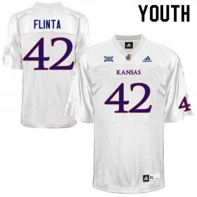 TJ Flinta #42 Kansas High School Jersey -Youth Sizes White