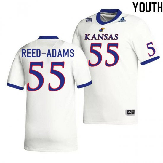 Ar\'maj Reed-Adams #55 Kansas High School Jersey -Youth Sizes White