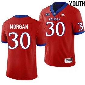 Carson Morgan #30 Kansas High School Jersey -Youth Sizes Red