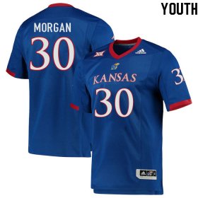 Carson Morgan #30 Kansas High School Jersey -Youth Sizes Royal