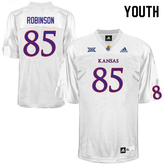 Kelan Robinson #85 Kansas High School Jersey -Youth Sizes White