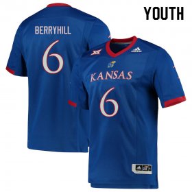 Taiwan Berryhill #6 Kansas High School Jersey -Youth Sizes Royal