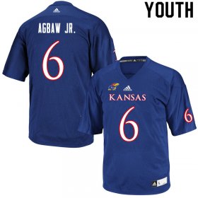 Valerian Agbaw Jr. #6 Kansas High School Jersey -Youth Sizes Royal